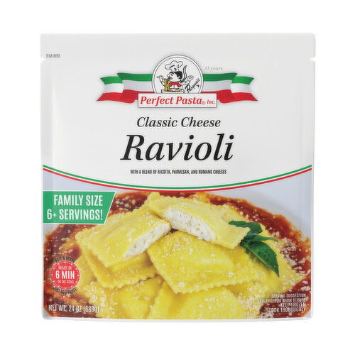Perfect Pasta Classic Cheese Medium Sqaure Ravioli